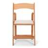 Atlas Commercial Products Wood Folding Chair, Natural with Ivory Pad WFC5NTIC